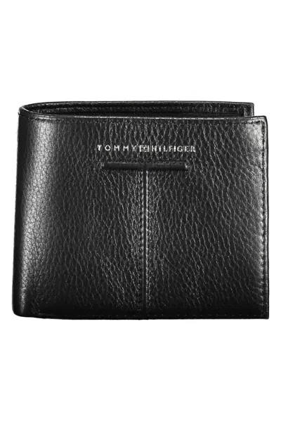 Tommy Hilfiger Chic Black Leather Dual-compartment Wallet