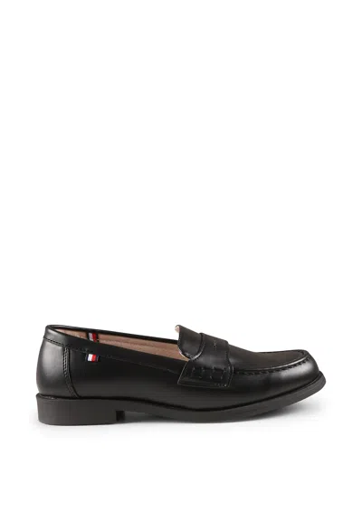 Tommy Hilfiger Kids' Black Loafers For Boy With Logo