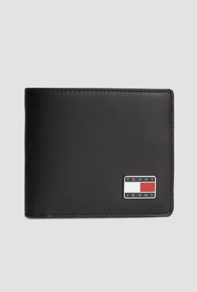Tommy Hilfiger Black Man Leather Wallet In Other
