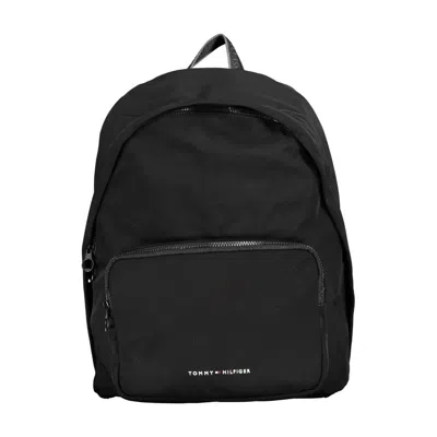 Tommy Hilfiger Black Polyester Backpack In Brown