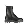 Tommy Hilfiger Elegant Black Laced Boots With Side Zip In Black