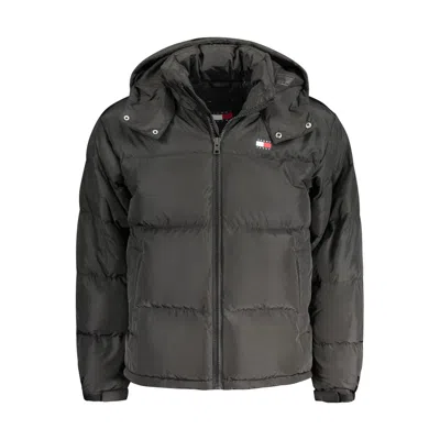 TOMMY HILFIGER BLACK POLYESTER MEN JACKET