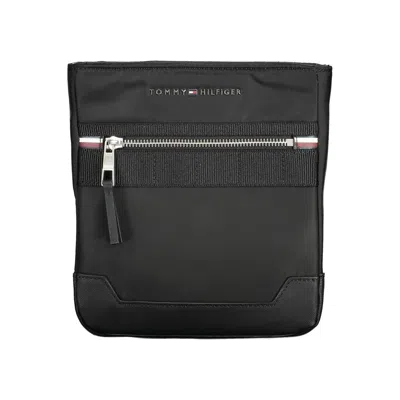 Tommy Hilfiger Black Polyester Shoulder Bag In Pattern