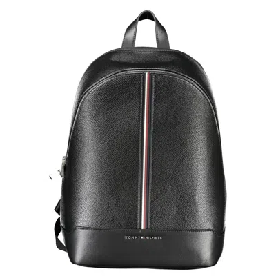 Tommy Hilfiger Dome Signature Tape Backpack In Black