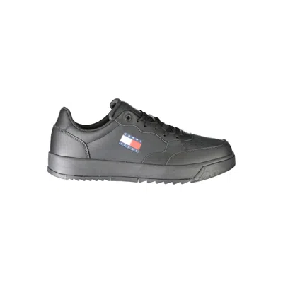 TOMMY HILFIGER BLACK POLYETHYLENE MEN SNEAKER