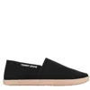Tommy Hilfiger Black Recycled Cotton Sneakers In Black