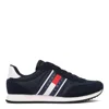 Tommy Hilfiger Black Recycled Polyester Sneakers In Blue