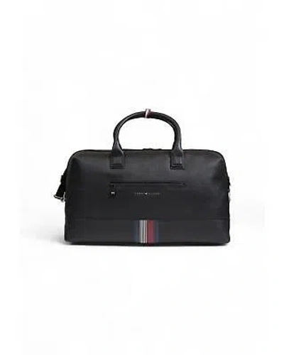Pre-owned Tommy Hilfiger Black Zippered Polyurethane Bag With Zip Pockets - Bags -size