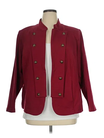 Pre-owned Tommy Hilfiger Blazer Jacket In Burgundy