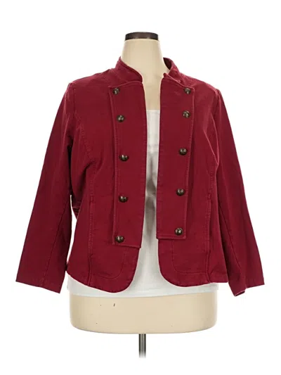 Pre-owned Tommy Hilfiger Blazer Jacket In Burgundy