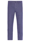 Tommy Hilfiger Bleecker Brushed Solid Trousers In Blu