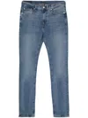 Tommy Hilfiger Bleecker Mid-rise Slim-fit Jeans In 蓝色