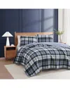 Tommy Hilfiger Bleecker Plaid Cotton Quilt Set In Blue