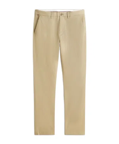 Tommy Hilfiger Bleecker Textured Print Slim Trousers In Brown