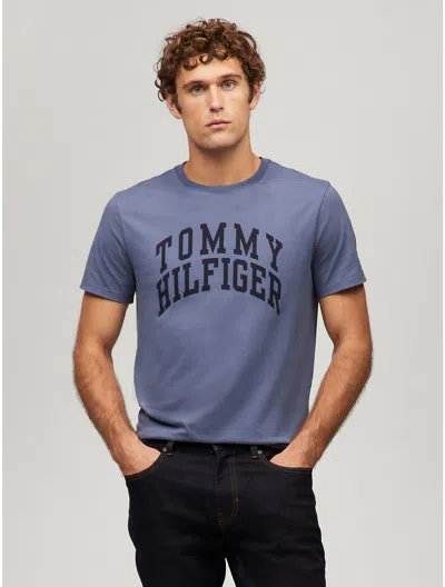 Tommy Hilfiger Block Letter Logo T In Faded Indigo
