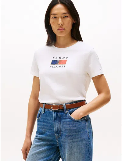 Tommy Hilfiger Block Logo T In Sand