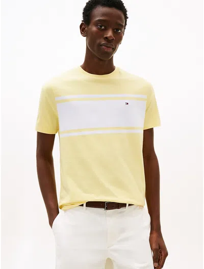 Tommy Hilfiger Block Stripe T In Citronella