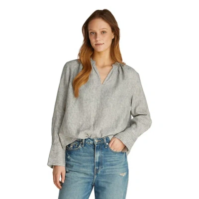 Tommy Hilfiger Blouse Rayé Ample In Gray
