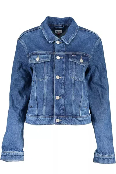 Tommy Hilfiger Blue Cotton Jackets & Coat In Multi