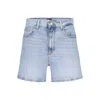 Tommy Hilfiger Blue Cotton Short In Blue
