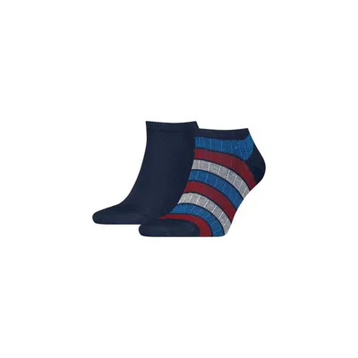 Tommy Hilfiger Blue Cotton Sock In Animal Print