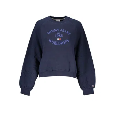 Tommy Hilfiger Logo-embroidered Raglan-sleeve Sweatshirt In Blue