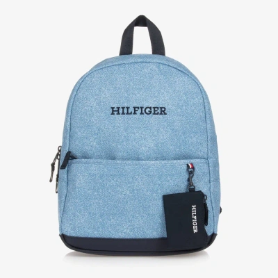 Tommy Hilfiger Kids' Blue Denim-effect Backpack (35cm)