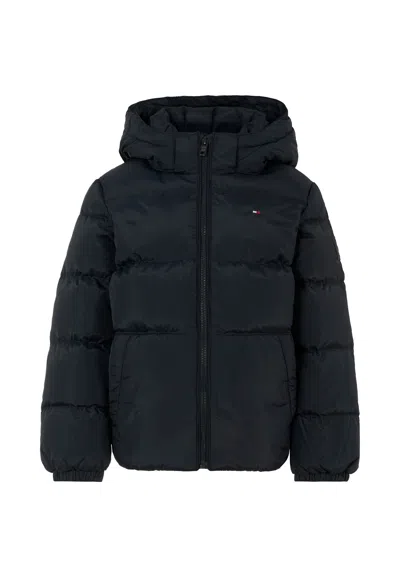 Tommy Hilfiger Blue Down Jacket For Kids With Logo