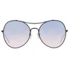 Tommy Hilfiger Blue Gradient Pilot Ladies Sunglasses Th 1668/s 0oy4/i4 59 In Blue