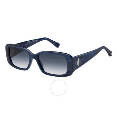 Tommy Hilfiger Blue Gradient Square Ladies Sunglasses Th 1966/s 0num/08 54