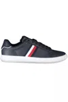 Tommy Hilfiger Bold Blue Lace-up Sneakers With Contrast Accents In Blue
