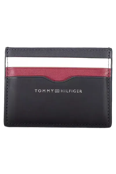 Tommy Hilfiger Blue Leather Wallet In Multi