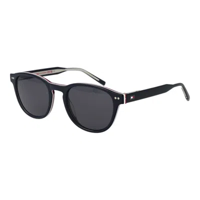 Tommy Hilfiger Blue Men Sunglasses In Black