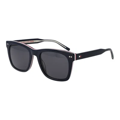 Tommy Hilfiger Blue Men Sunglasses In Black