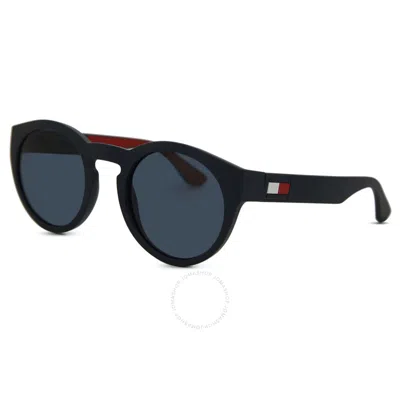Tommy Hilfiger Blue Oval Unisex Sunglasses Th 1555/s 08ru/ku 48