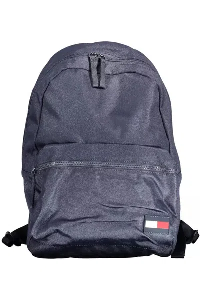 Tommy Hilfiger Blue Polyester Backpack In Black
