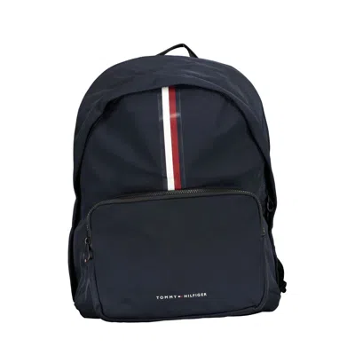 Tommy Hilfiger Blue Polyester Backpack In Brown