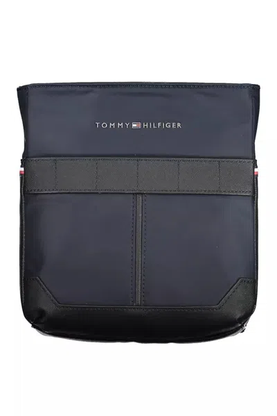 Tommy Hilfiger Blue Polyester Shoulder Bag In Brown