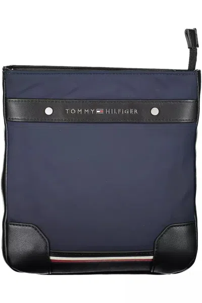 Tommy Hilfiger Blue Polyester Shoulder Bag In Black
