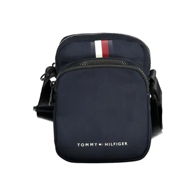 Tommy Hilfiger Blue Polyester Shoulder Bag In Black