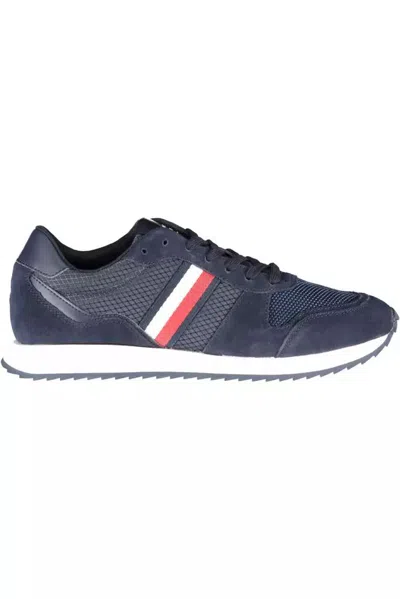 Tommy Hilfiger Blue Polyester Sneaker In Black