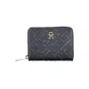 Tommy Hilfiger Elegant Blue Polyethylene Wallet With Contrast Detail