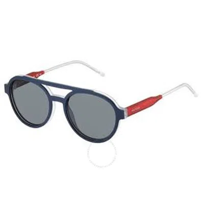 Tommy Hilfiger Blue Round Men's Sunglasses Th 1391/s 0qrd/e9 54
