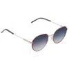 Tommy Hilfiger Blue Round Unisex Sunglasses Th 1711/s 0kwx/08 54