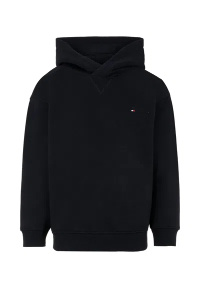Tommy Hilfiger Kids' Blue Sweatshirt For Boy With Flag In Black