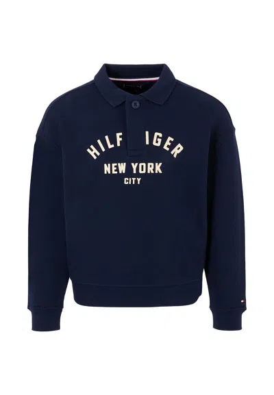 TOMMY HILFIGER BLUE SWEATSHIRT FOR BOY WITH LOGO