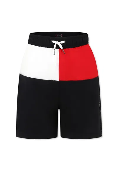Tommy Hilfiger Kids' Blue Swim Shorts For Boy With Logo