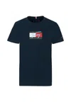 Tommy Hilfiger Blue T-shirt For Kids With Logo In Blue