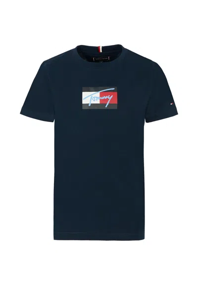 Tommy Hilfiger Blue T-shirt For Kids With Logo