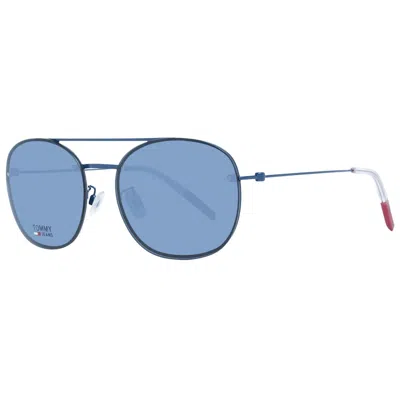 Tommy Hilfiger Blue Unisex Sunglasses In Gray | ModeSens